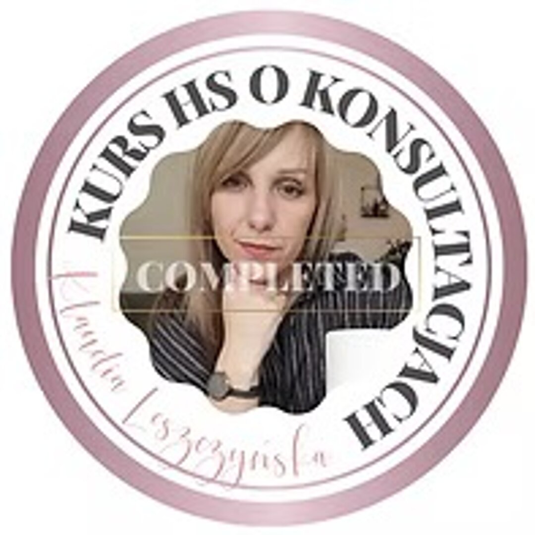 Certyfikat — Kurs HS o konsultacjach, Klaudia Leszczyńska